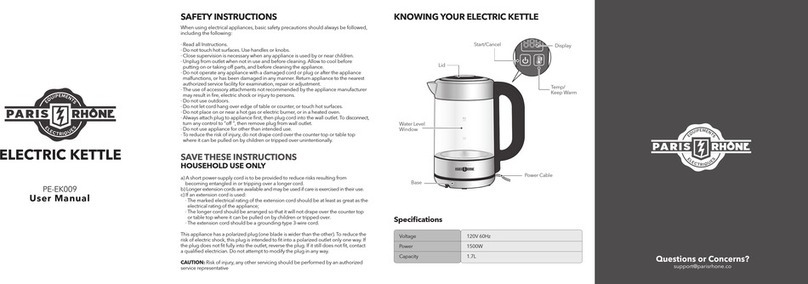 Paris Rhone PE-EK009 user manual