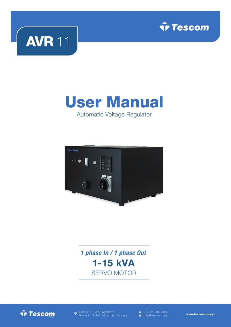 Tescom AVR 11 User manual