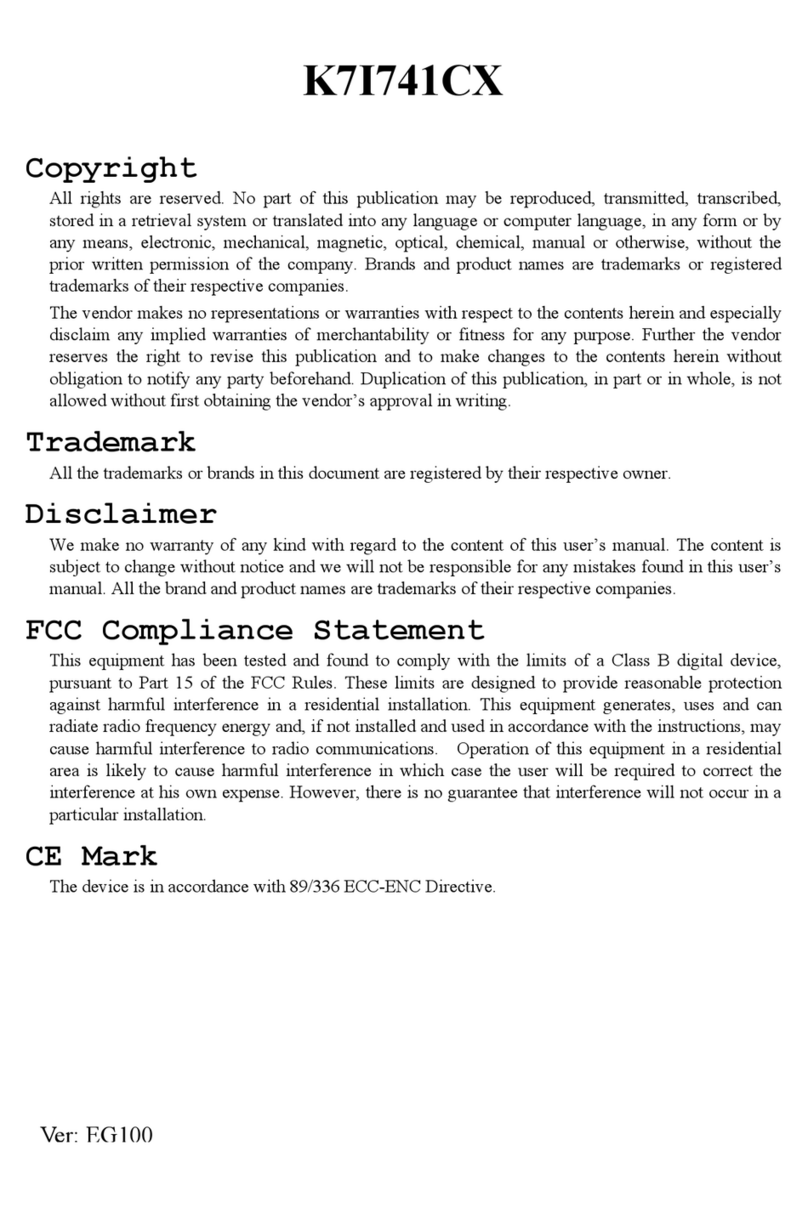 Albatron K7I741CX user manual