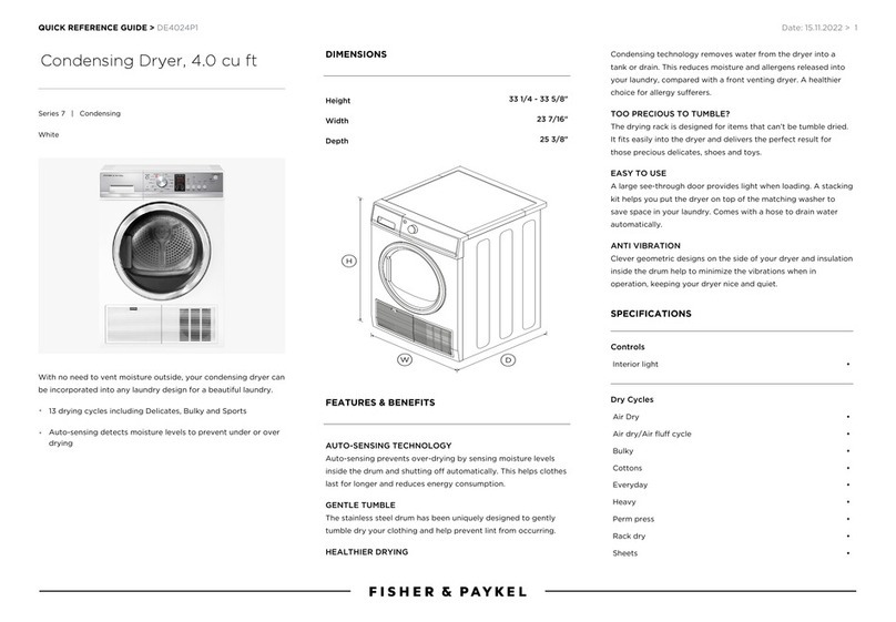 Fisher & Paykel DE4024P1 User manual