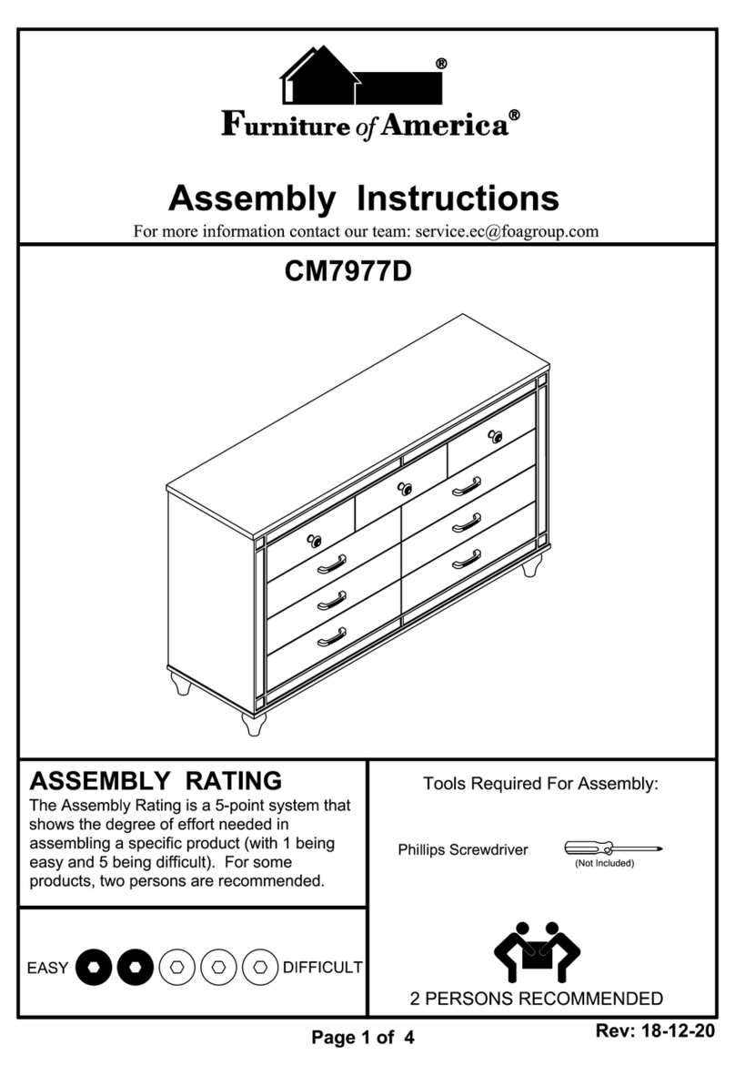 Furniture of America Brachium CM7977D Assembly instructions