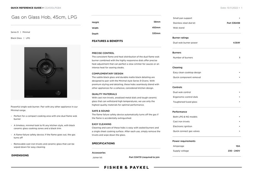 Fisher & Paykel CG451DLPGB4 User manual