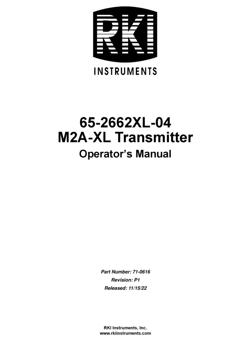 RKI Instruments 65-2662XL-04 Operator's manual