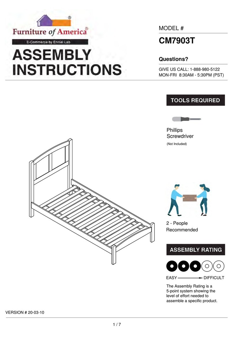 Furniture of America Cara CM7903T Assembly instructions