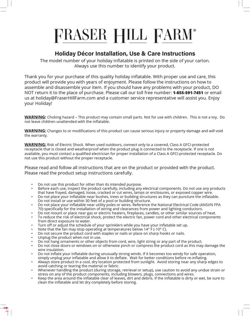 Fraser Hill Farm FHFFIRETRK071L Installation, Use and Care Instructions