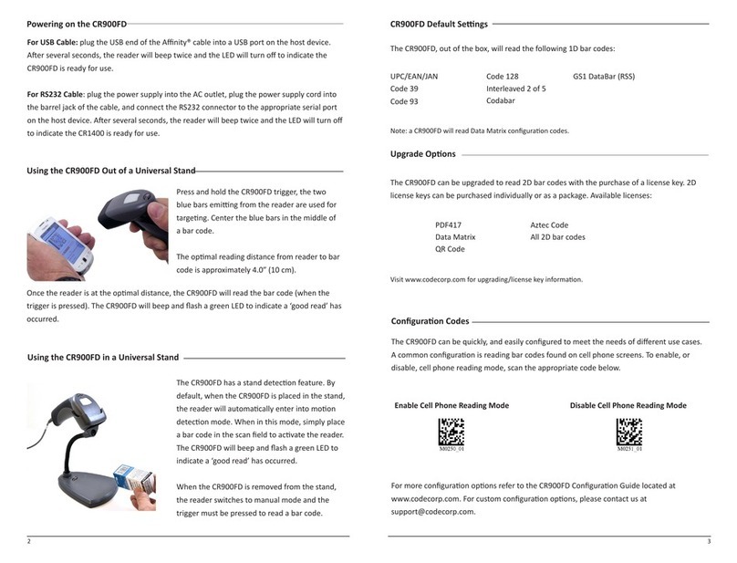 Code 900FD User manual