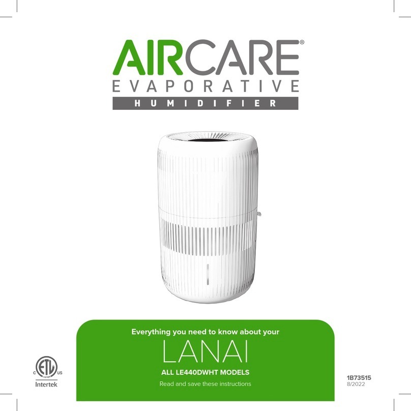 Aircare LANAI LE440DWHT manual Aircare LANAI LE440DWHT manual
