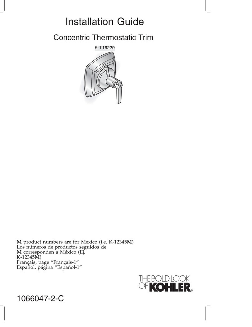 Kohler K-T16229 User manual