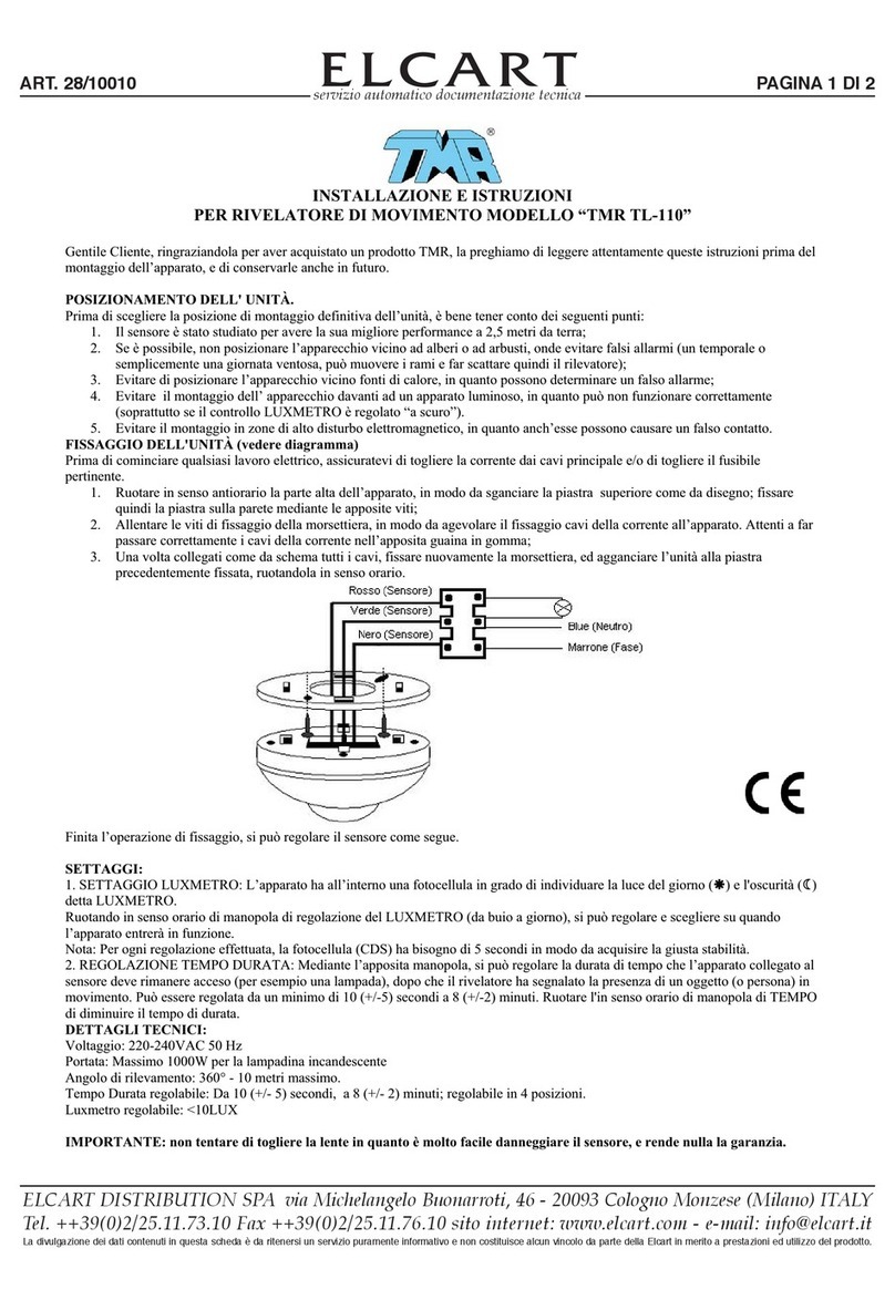 ELCART TMR TL-110 Installation and operating instructions