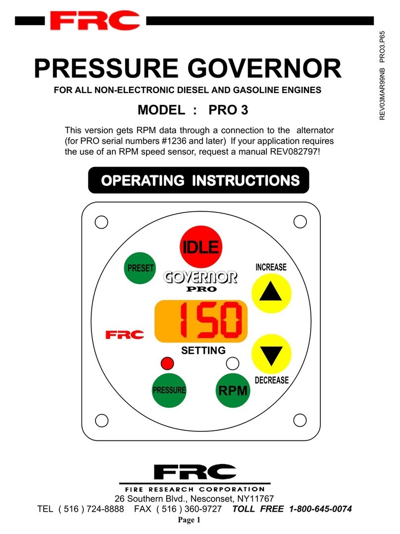 FRC GOVERNOR PRO 3 User manual
