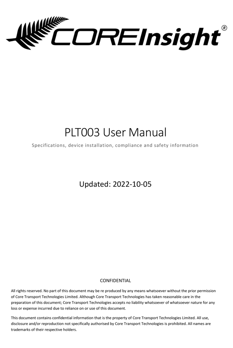 Core Insight PLT003 user manual