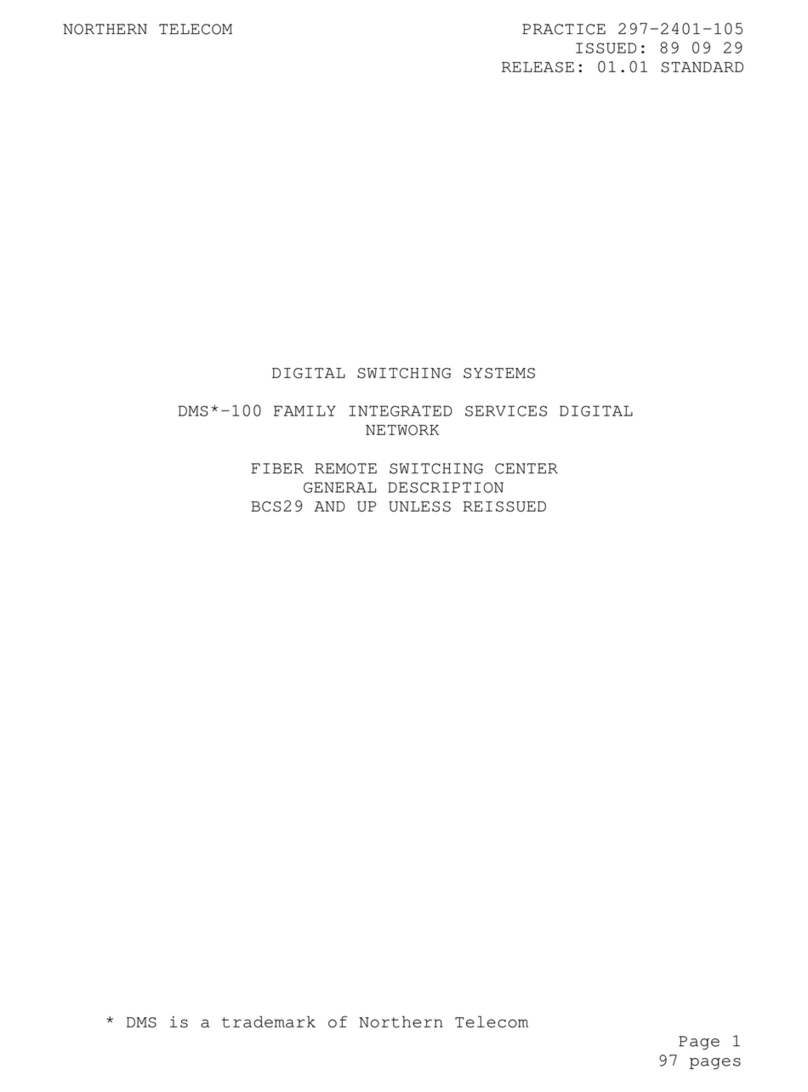 Northern Telecom DMS-100 Series User manual