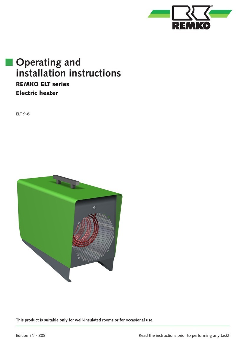 REMKO ELT Series Operating and installation instructions