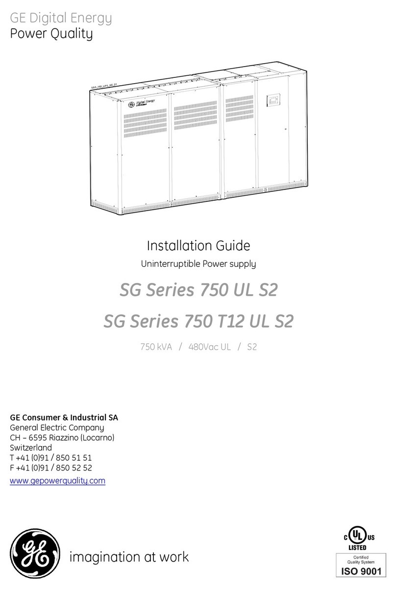 GE SG 750 UL S2 Series User manual