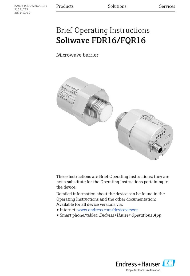 Endress+Hauser Soliwave FDR16 Brief operating instructions