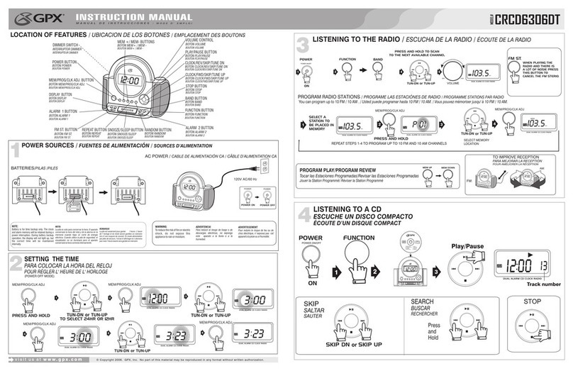 GPX CRCD6306DT instruction manual