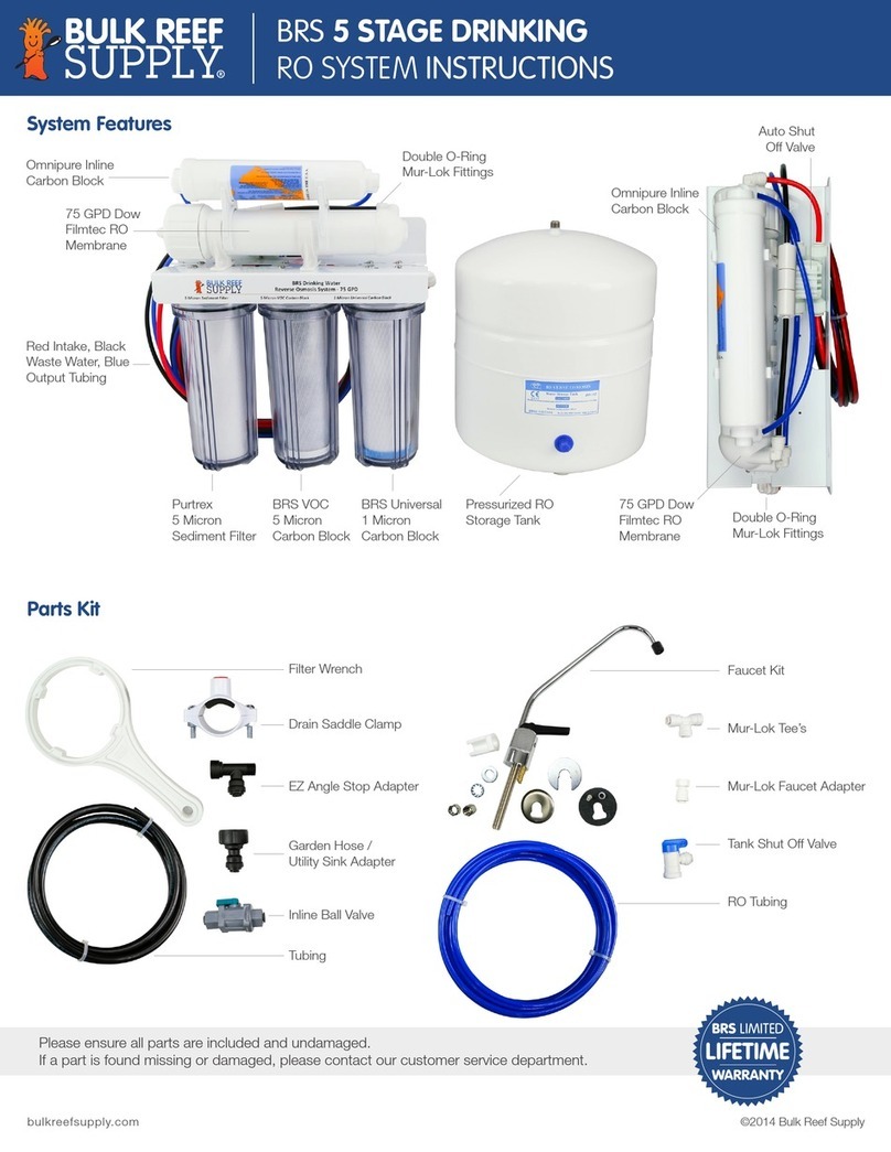 BULK REEF SUPPLY BRS 5 STAGE DRINKING RO SYSTEM instructions