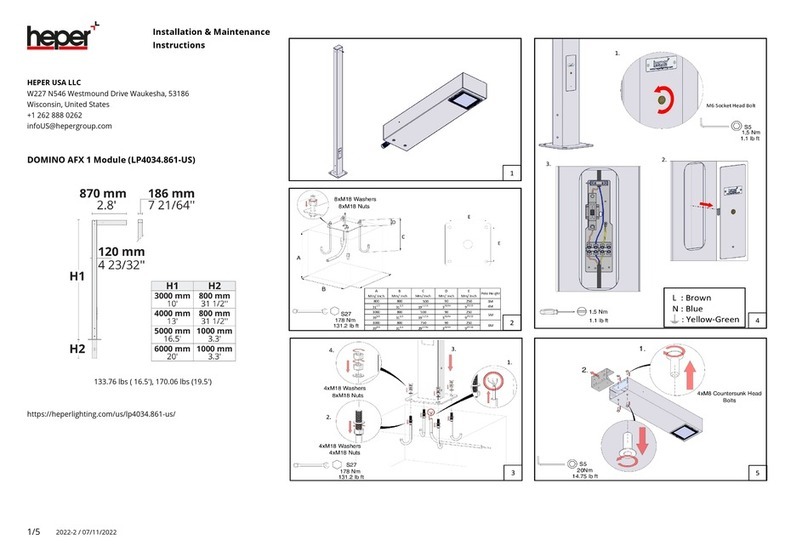 HEPER DOMINO AFX 1 Installation and operating instructions