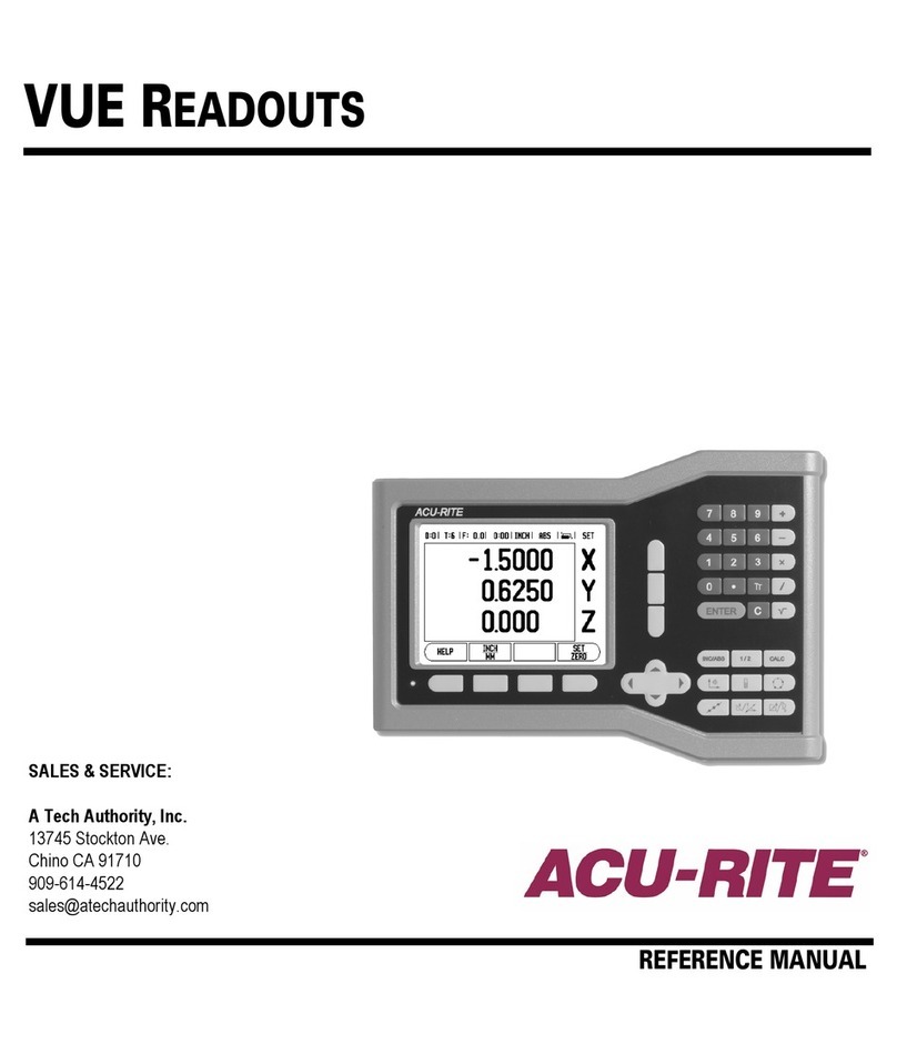 ACU-RITE VUE User manual