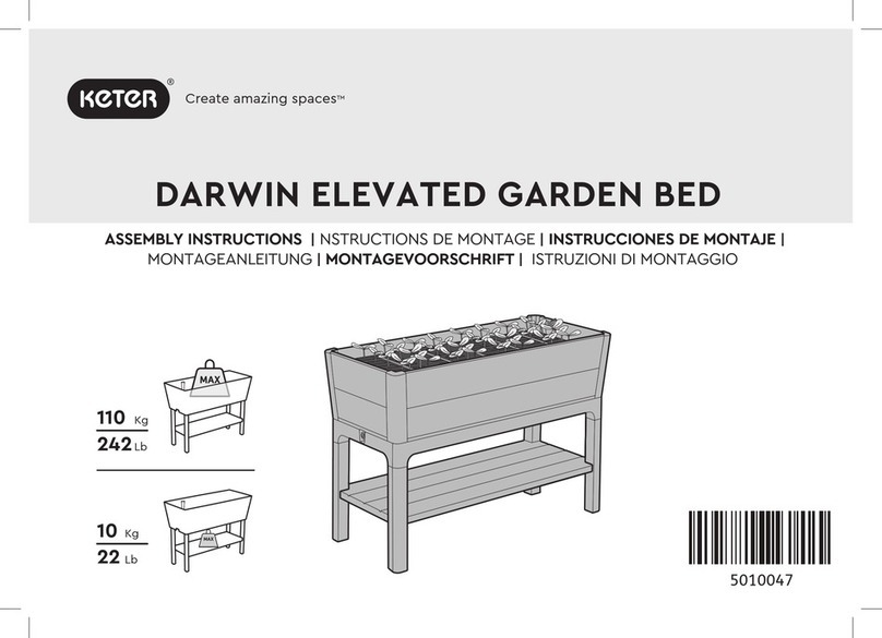 Keter DARWIN ELEVATED GARDEN BED Assembly instructions Keter DARWIN ELEVATED GARDEN BED Assembly instructions