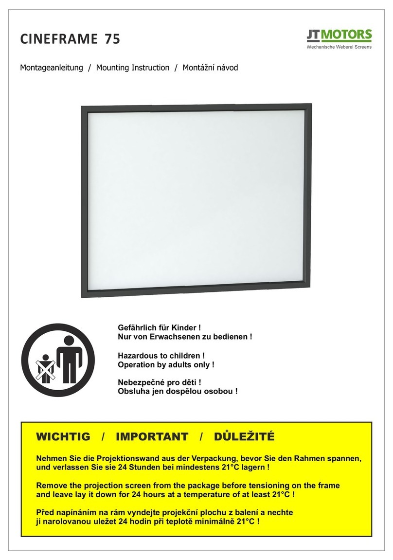 JT Motors CINEFRAME 75 Mounting instruction