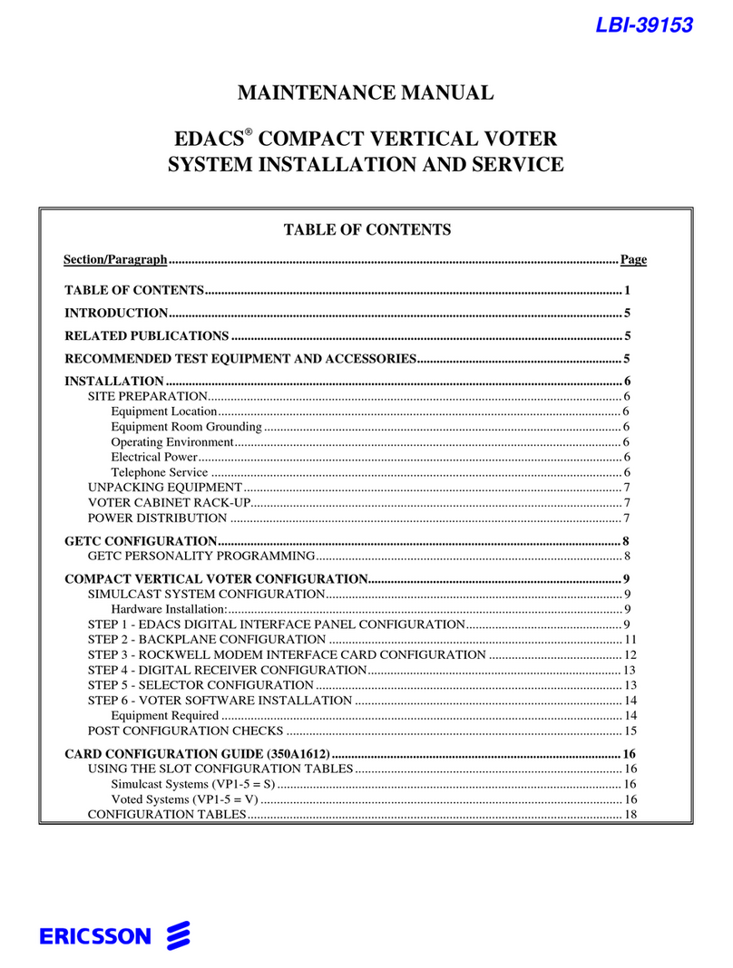ERICSON EDACS LBI-39153 Maintenance manual