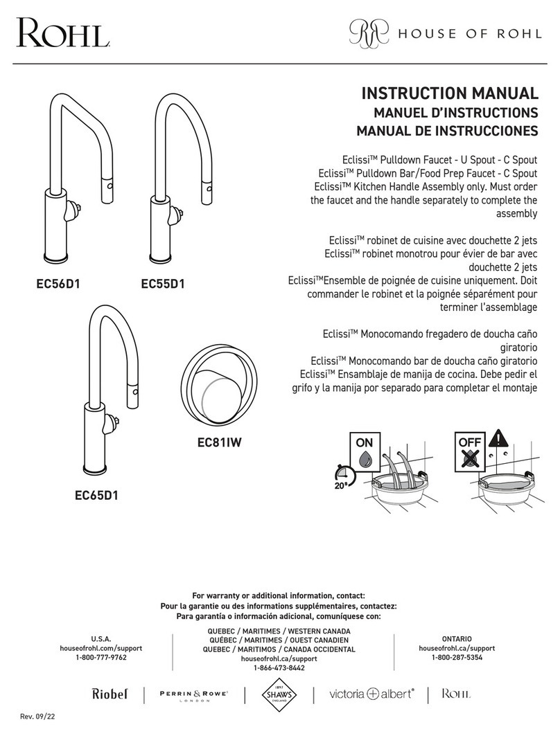 Rohl Eclissi EC56D1 instruction manual Rohl Eclissi EC56D1 instruction manual