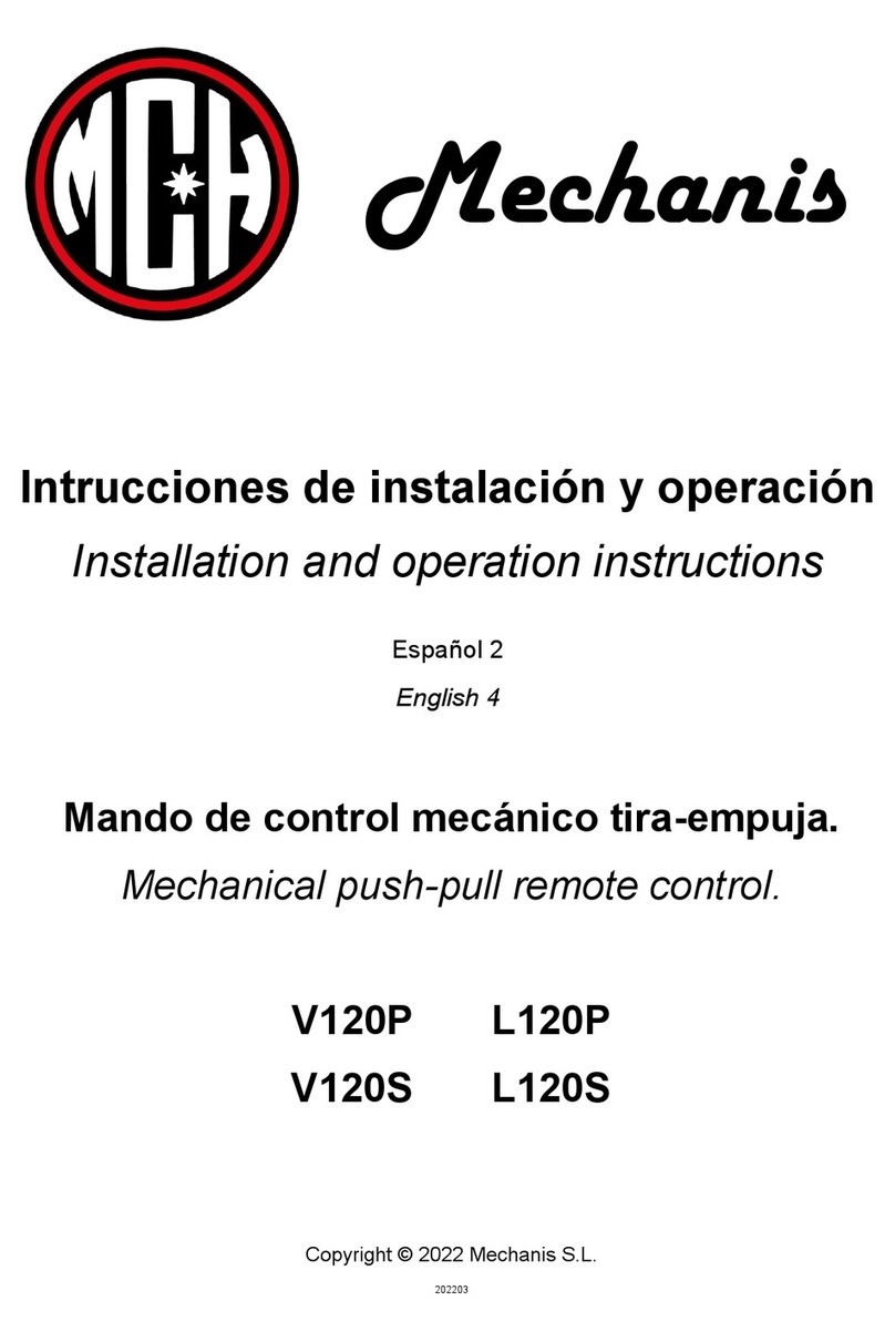 MECHANIS V120P Installation & operation instructions