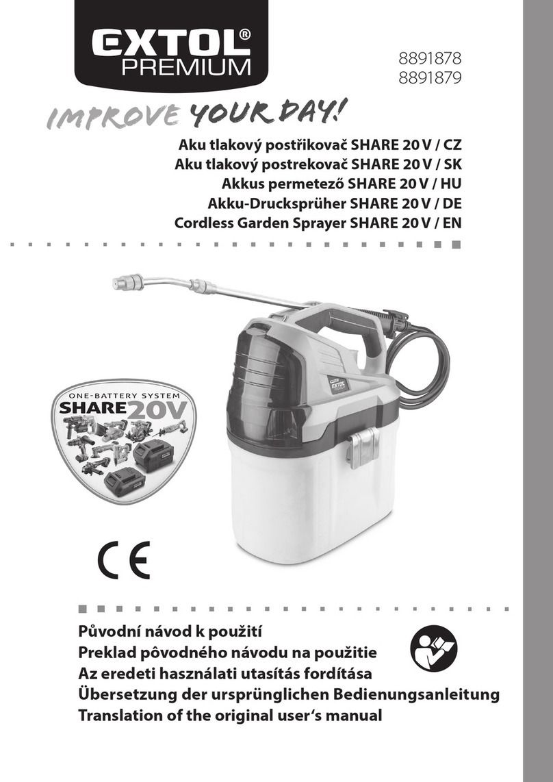 EXTOL PREMIUM SHARE 20V Translation of the original user manual