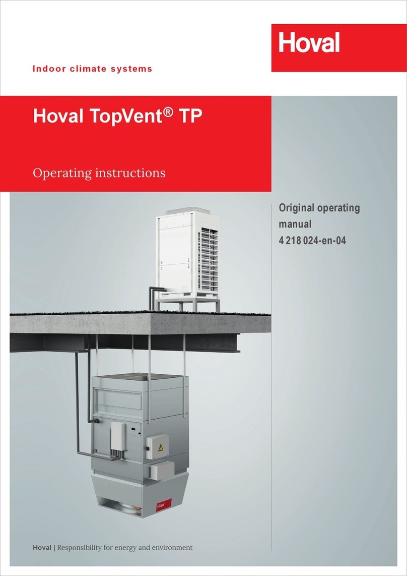Hoval TopVent TP operating instructions