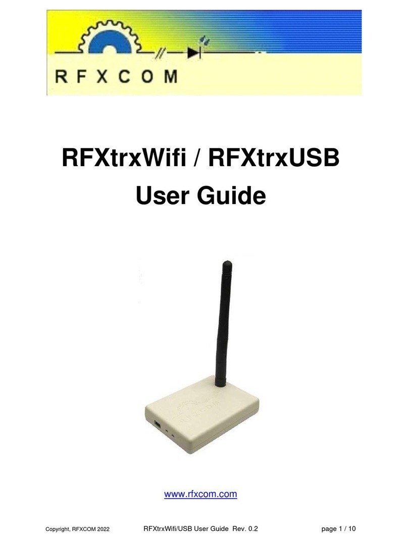RFXCOM RFXtrxWifi User manual