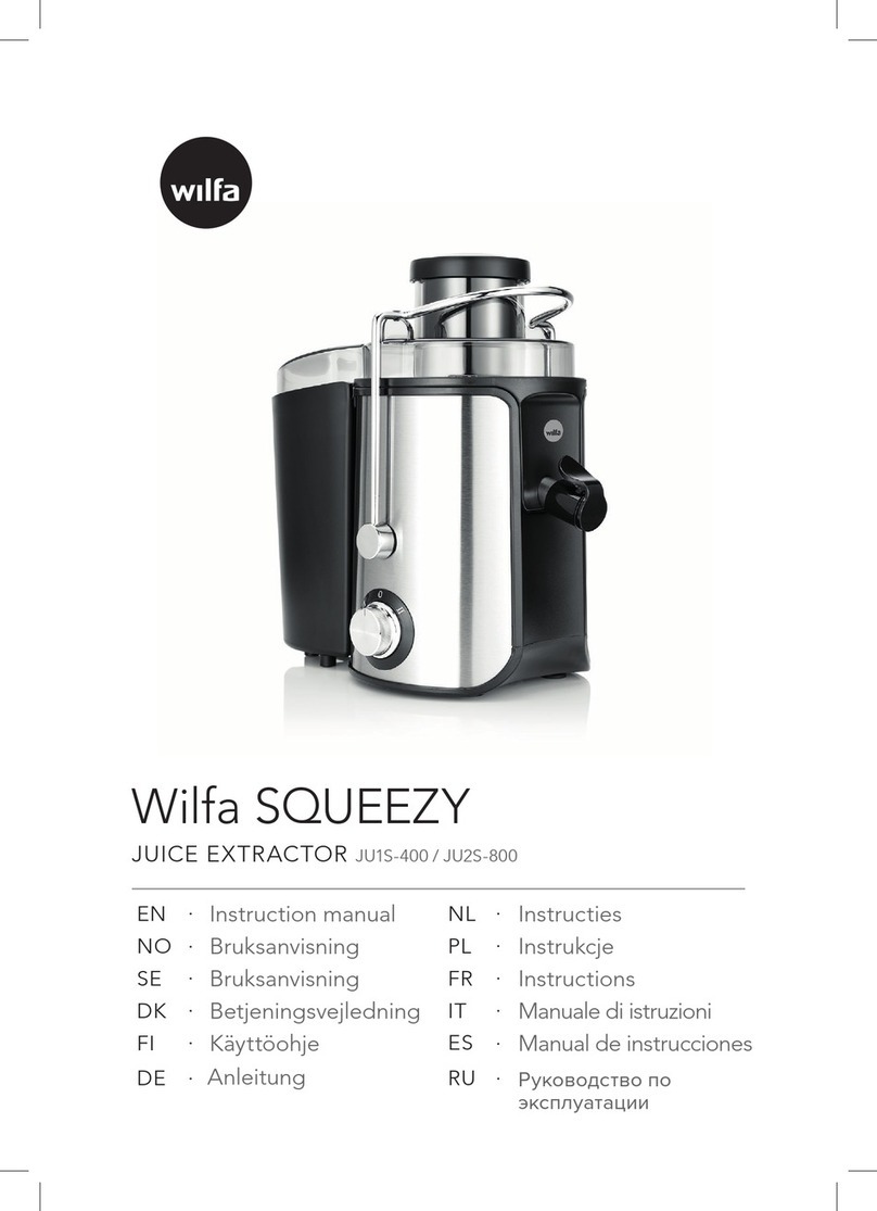 Wilfa SQUEEZY JU1S-400 User manual