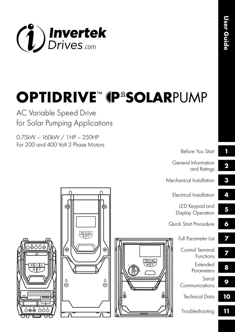 Invertek Drives OPTIDRIVE ODP-2-22075-1KF42-SN manual