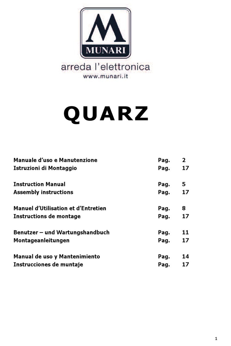 MUNARI QUARZ QZT Series instruction manual