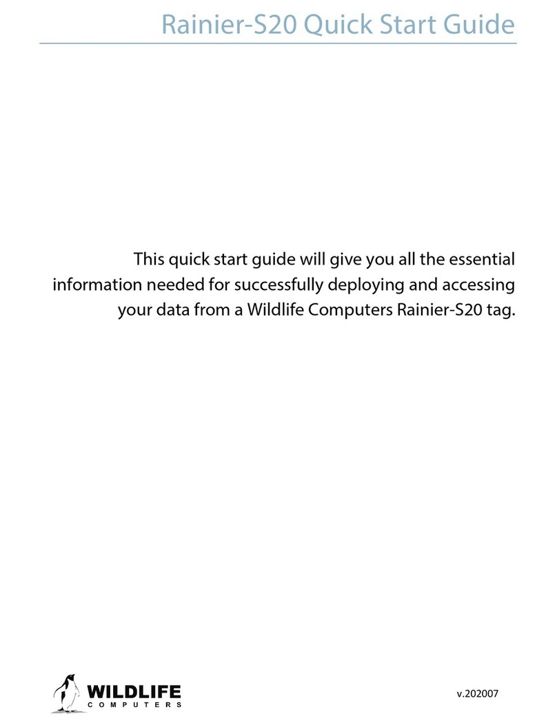 Wildlife computers Rainier-S20 quick start guide
