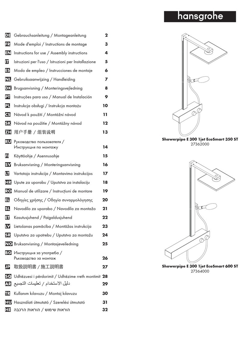 Hans Grohe Showerpipe E 300 1jet EcoSmart 350 ST... Manual Hans Grohe Showerpipe E 300 1jet EcoSmart 350 ST... Manual