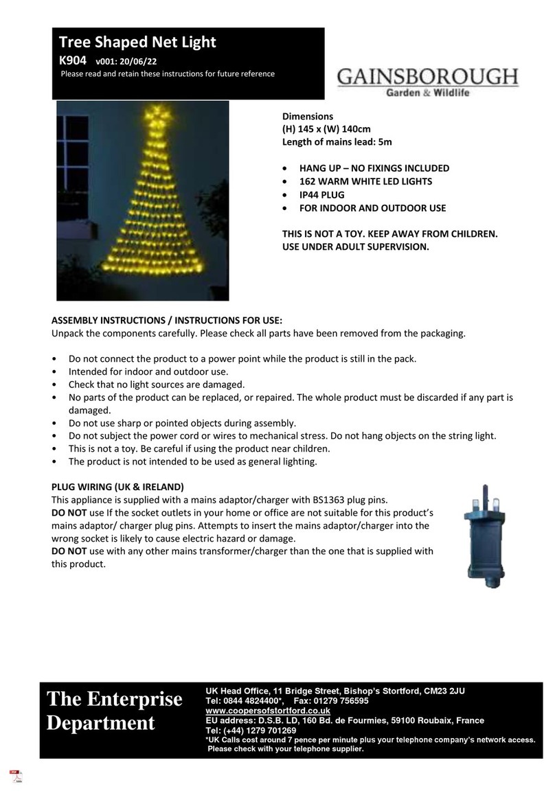Gainsborough K904 Assembly instructions/Instructions for use
