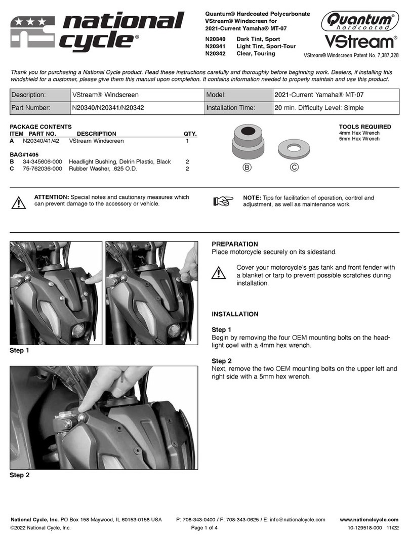 National Cycle Quantum VStream N20340 User manual National Cycle Quantum VStream N20340 User manual