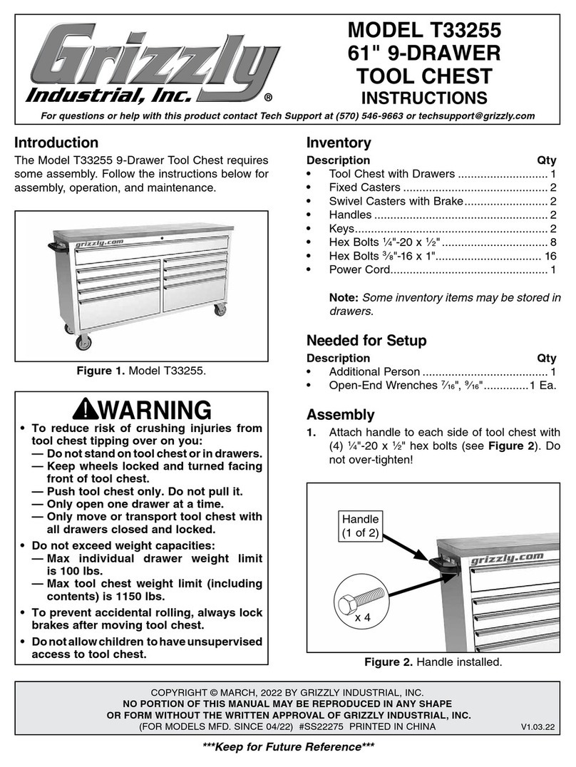 Grizzly T33255 instructions