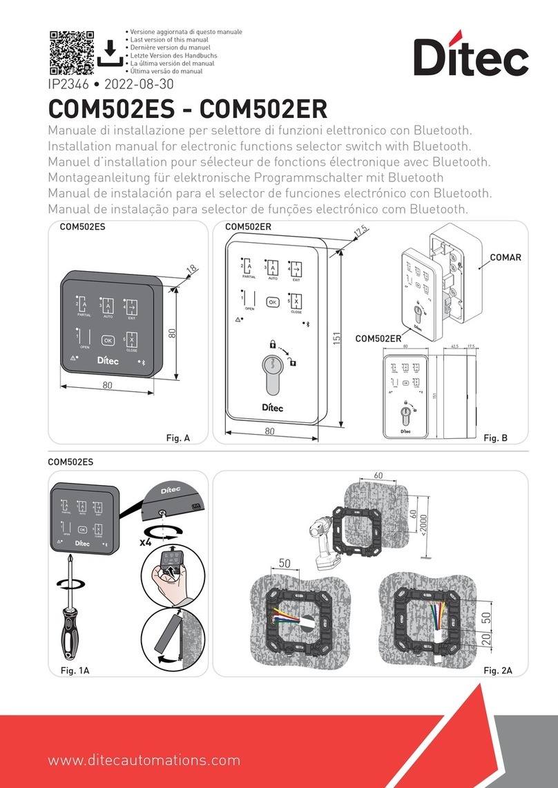DITEC COM502ES User manual