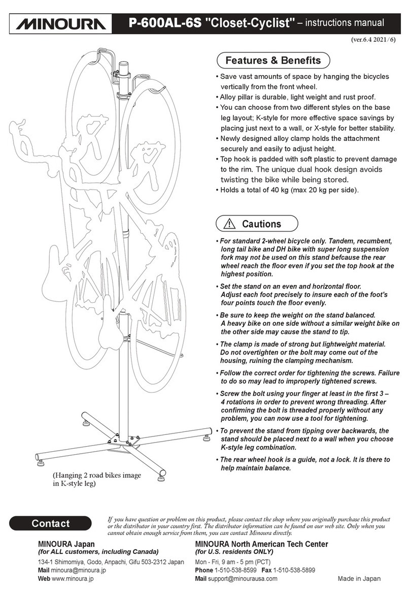 MINOURA Closet-Cyclist P-600AL-6S instruction manual