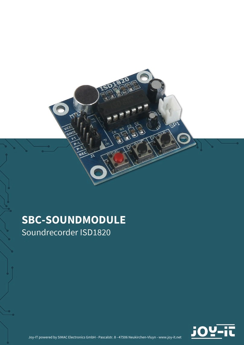 Joy-it SBC-SOUNDMODULE User manual