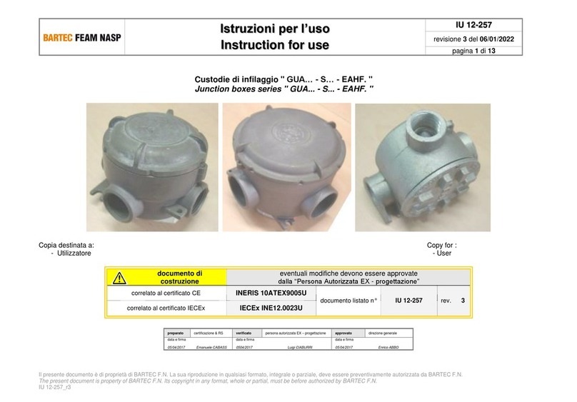 Bartec GUA-S-EAHF Series Instructions for use