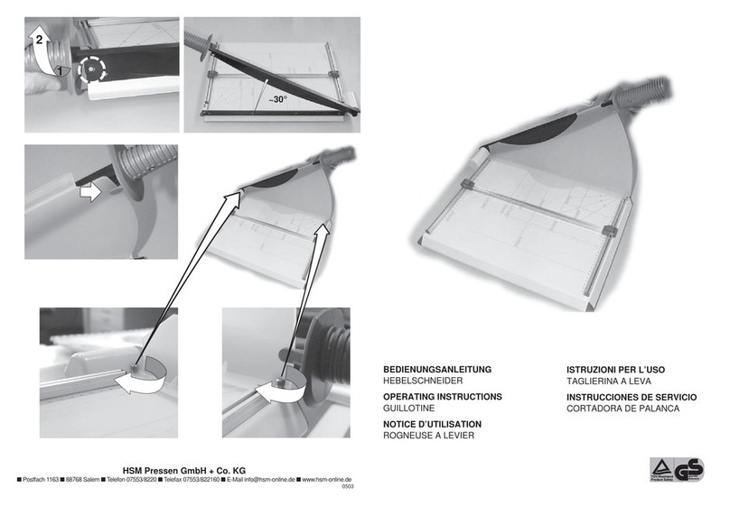 HSM 38 Series operating instructions