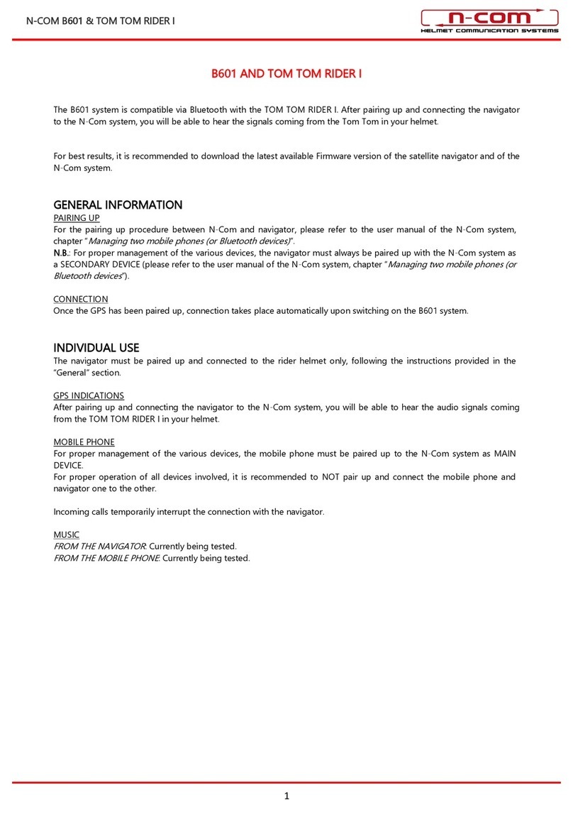N-Com B601 User manual