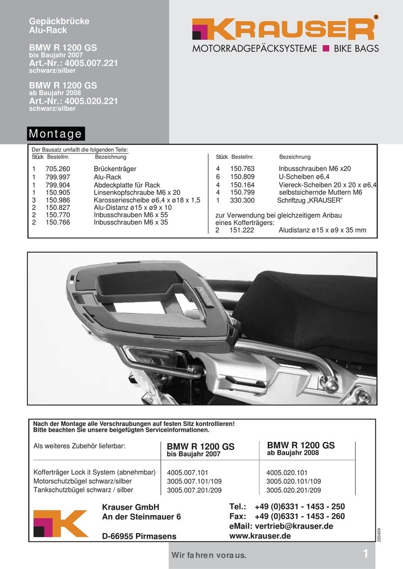 Krauser BMW R 1200 GS Assembling instructions