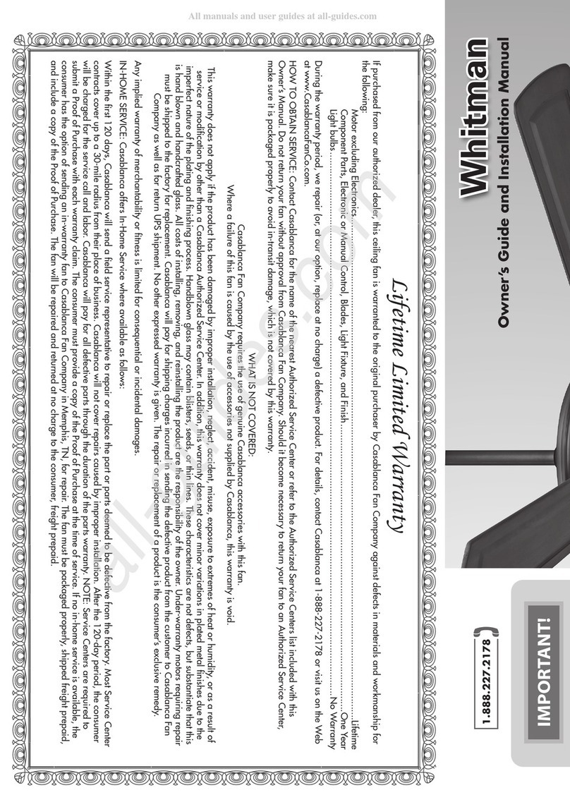 Hunter Whitman Instruction manual Hunter Whitman Instruction manual