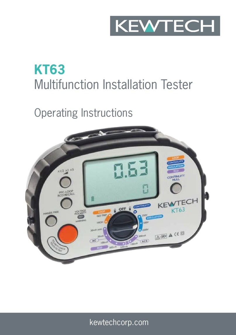 Kewtech KT63 User manual