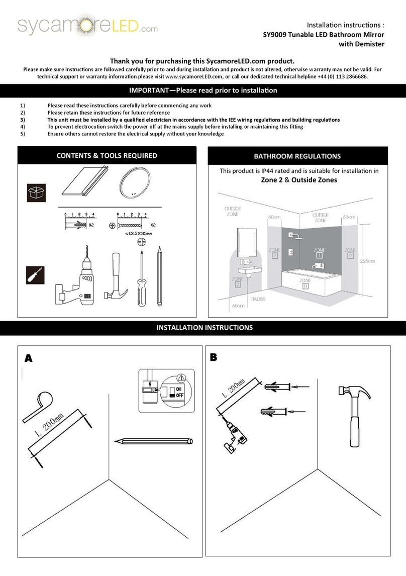 Sycamore Sudbury SY9009 installation instructions