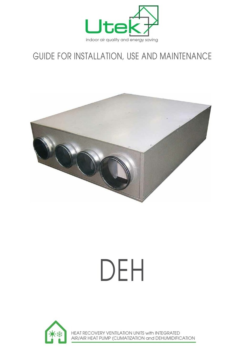 UTEK DEH GUIDE FOR INSTALLATION, USE AND MAINTENANCE UTEK DEH GUIDE FOR INSTALLATION, USE AND MAINTENANCE